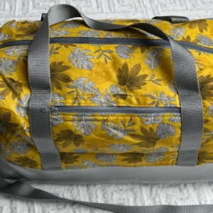 Sac week end « ocre feuilles/argent »