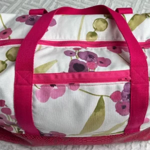 Sac week end « Fleuri/simili rose »